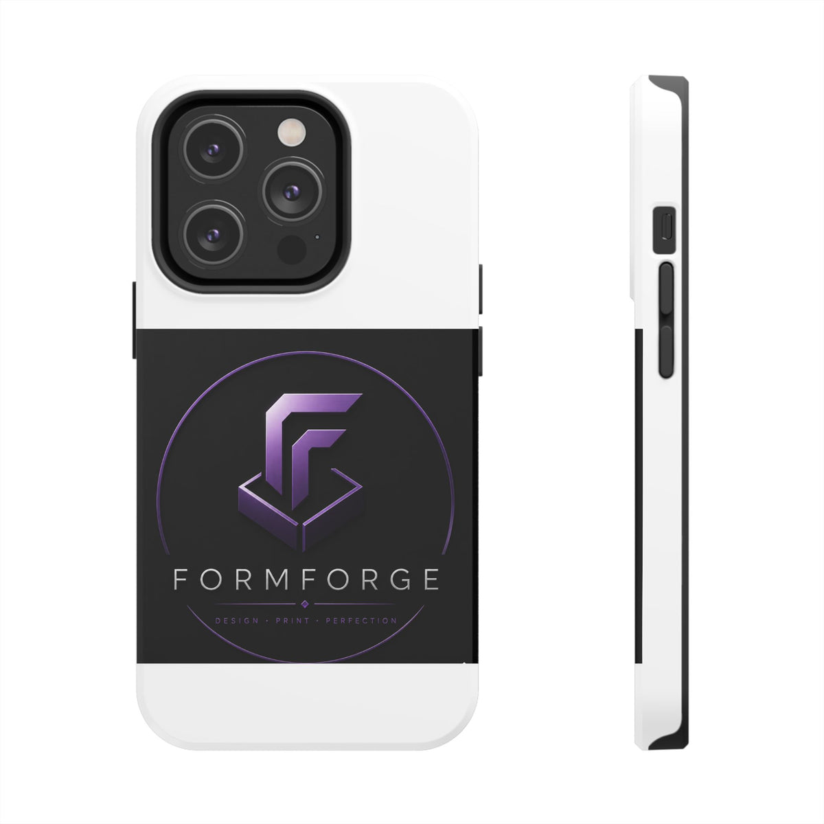 FormForge Tough Phone Case — Rugged Protective Phone Cover with Purple Logo