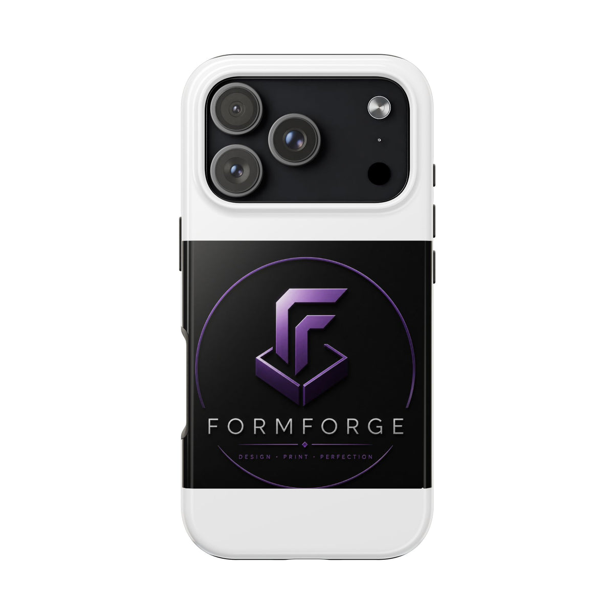 FormForge Tough Phone Case — Rugged Protective Phone Cover with Purple Logo
