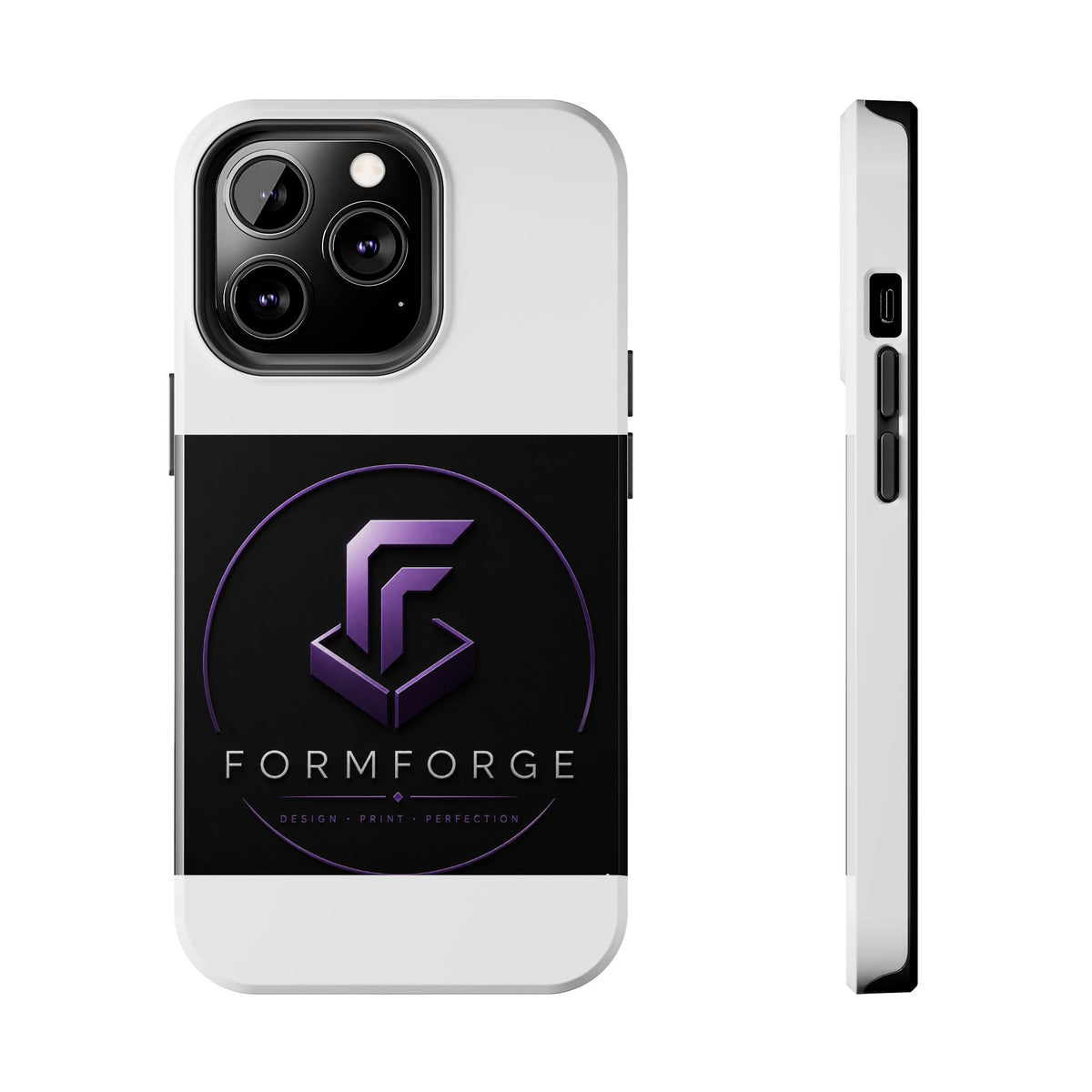 FormForge Tough Phone Case — Rugged Protective Phone Cover with Purple Logo