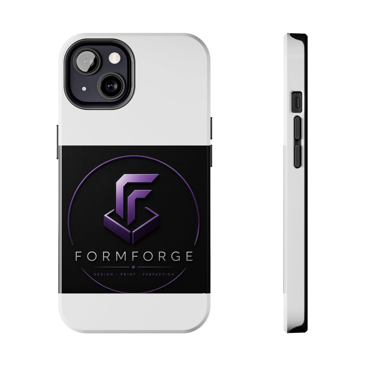 FormForge Tough Phone Case — Rugged Protective Phone Cover with Purple Logo