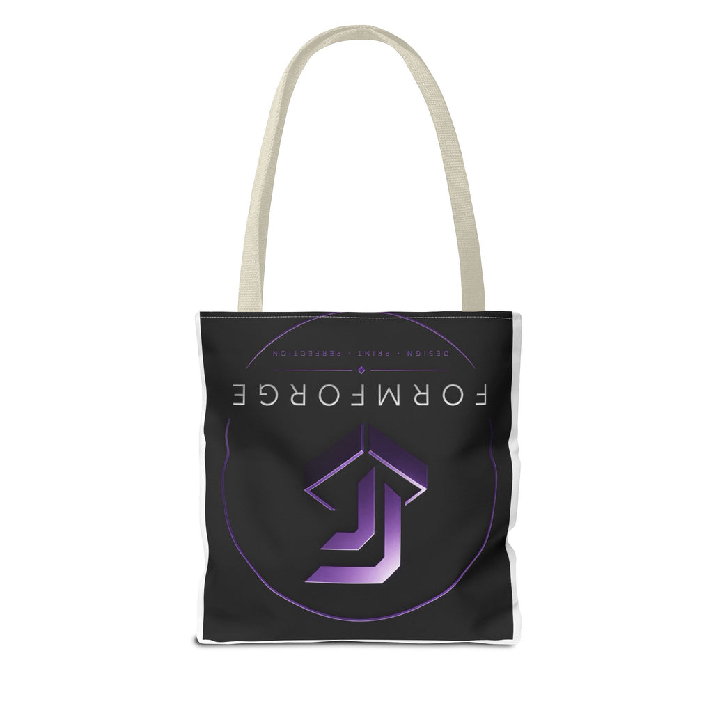 Formforge Logo Tote Bag — Luxury Black & Gold Branded All-Over Print Tote