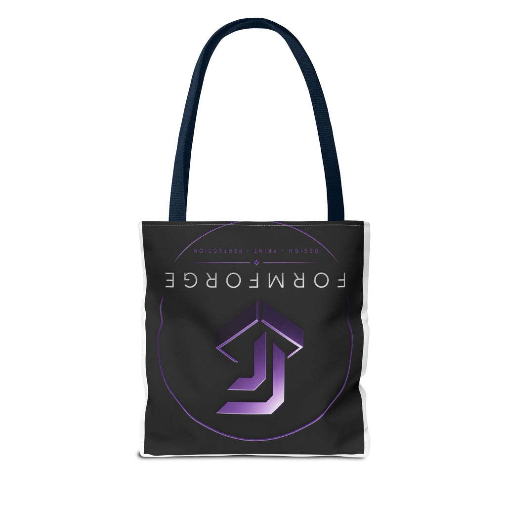 Formforge Logo Tote Bag — Luxury Black & Gold Branded All-Over Print Tote