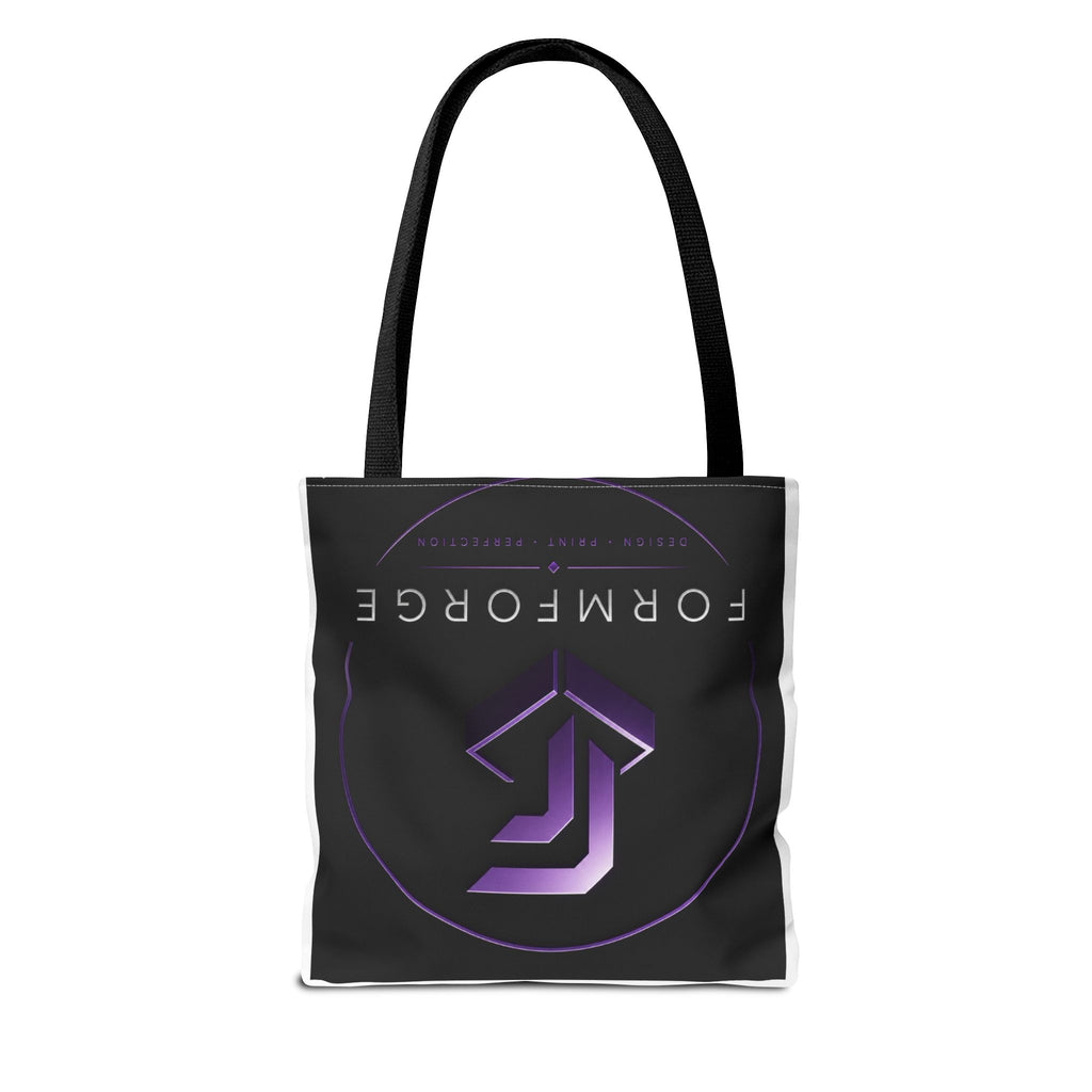 Formforge Logo Tote Bag — Luxury Black & Gold Branded All-Over Print Tote