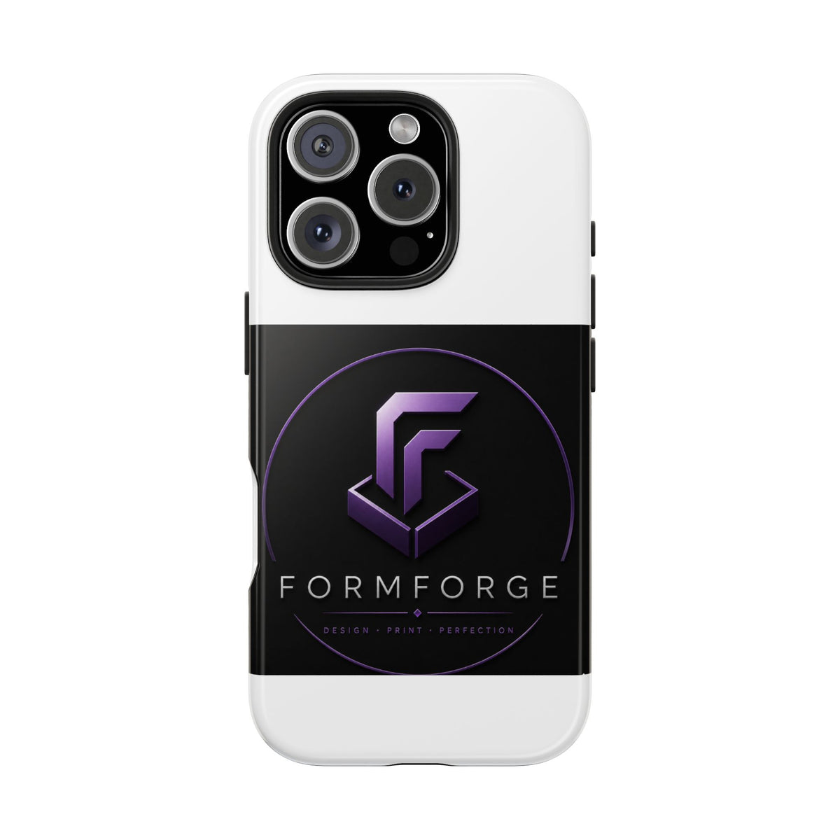 FormForge Tough Phone Case — Rugged Protective Phone Cover with Purple Logo