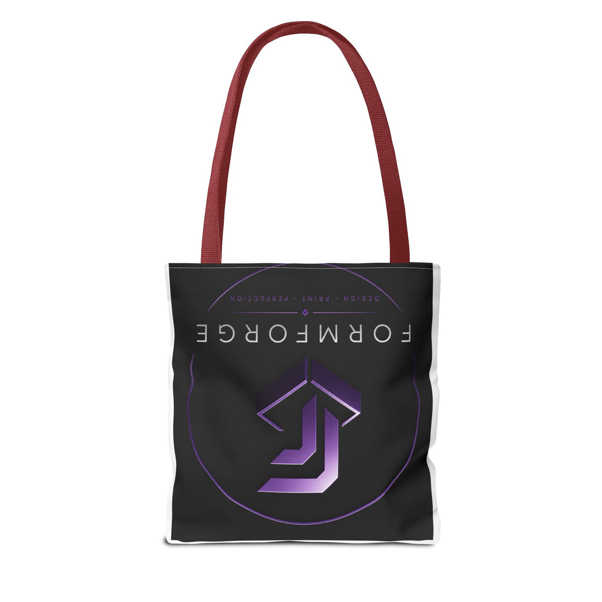 Formforge Logo Tote Bag — Luxury Black & Gold Branded All-Over Print Tote
