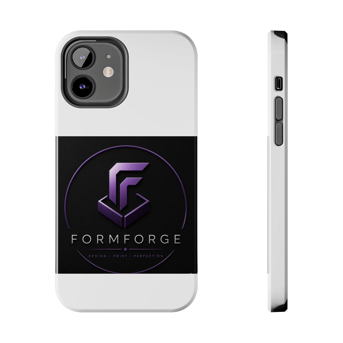 FormForge Tough Phone Case — Rugged Protective Phone Cover with Purple Logo