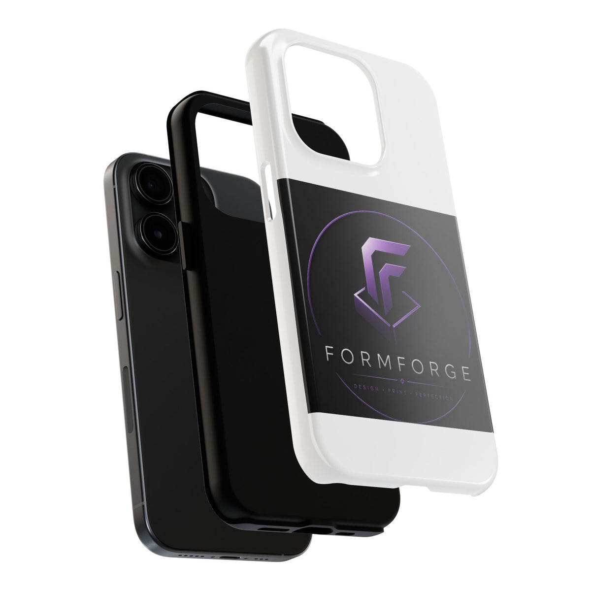 FormForge Tough Phone Case — Rugged Protective Phone Cover with Purple Logo