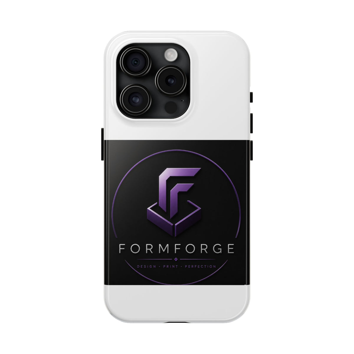 FormForge Tough Phone Case — Rugged Protective Phone Cover with Purple Logo