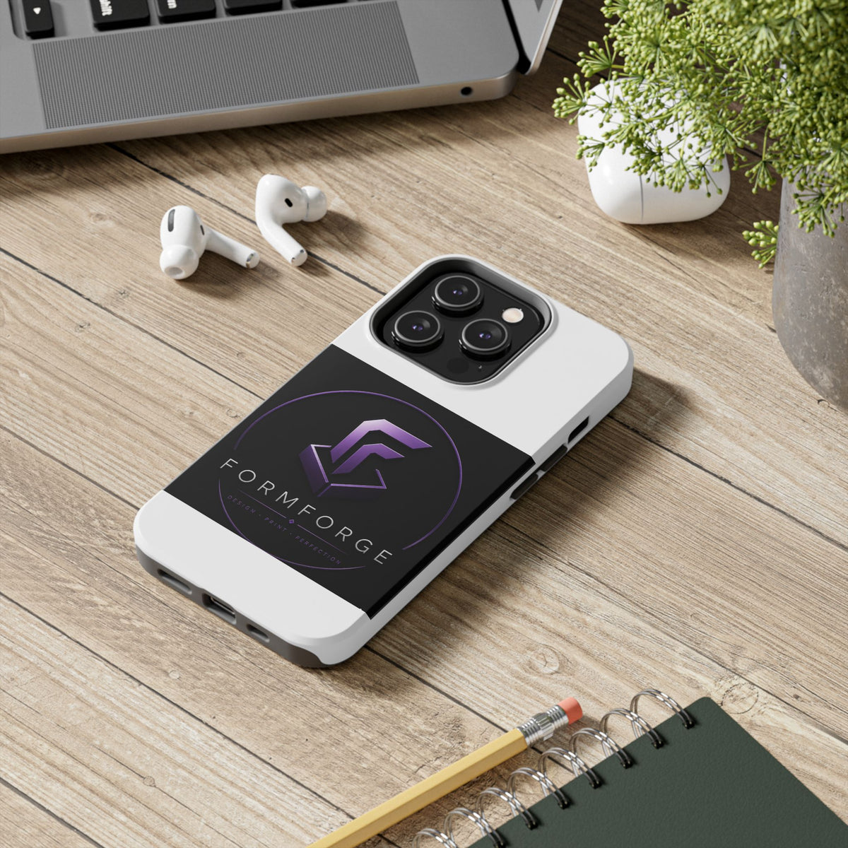 FormForge Tough Phone Case — Rugged Protective Phone Cover with Purple Logo